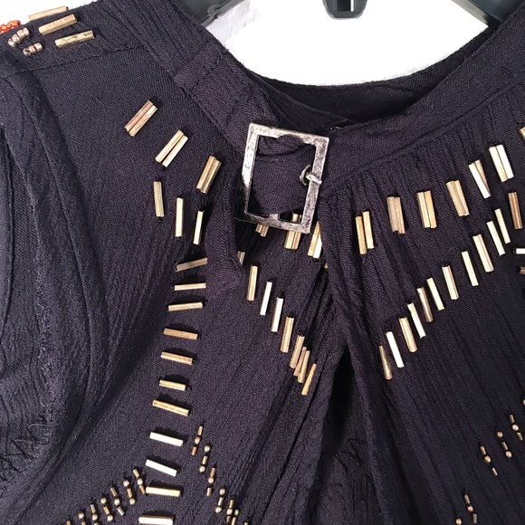 Free People Farris Wheel open back beaded blouse - Picture 8 of 8